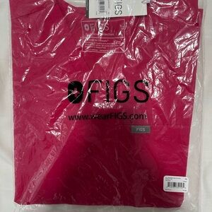 Figs Hot Pink Medical Scrub Top